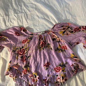 hippie laundry off the shoulder floral top
